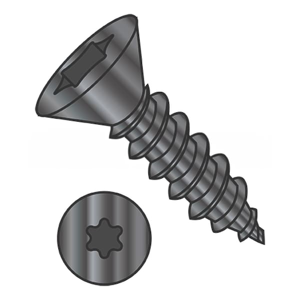 Usa Industrials Self-Drilling Screw, #10-16 x 1-1/4 in, Black Oxide Steel Flat Head Torx Drive BULK-SCRW-14343 - main